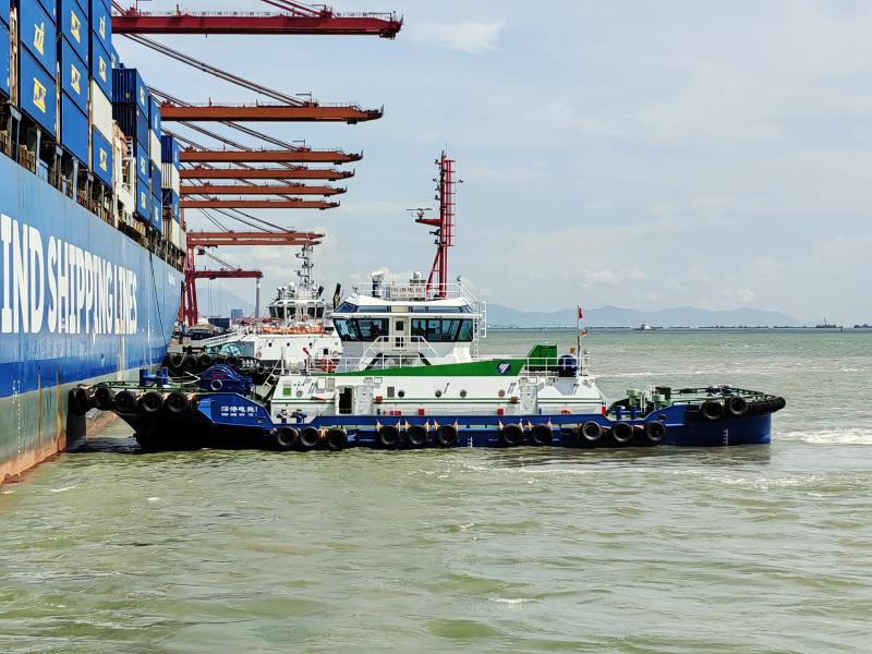 Pure Electric Tugboat at DaChan Bay Terminals